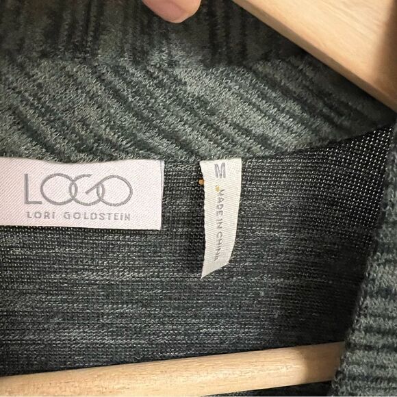 Lori Goldstein olive green heathered tunic Size M - Picture 7 of 9